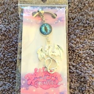 NWOT Bubblegum Graffiti Dragon Keychain